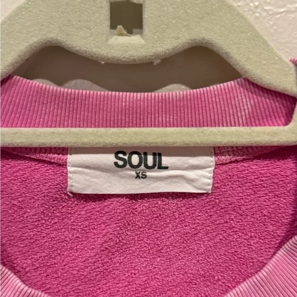 SoulCycle Pink Cropped Sweatshirt - Picture 3 of 3